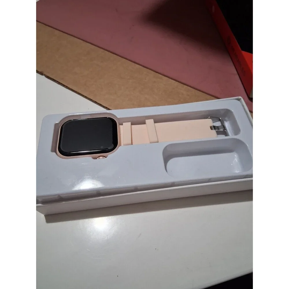 WEARABLES Smartwatch 45mm Touchscreen Fitness Tracker Pink Silicone iOS/Android